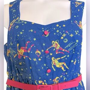 ModCloth Dress Space-Themed Pattern 1X